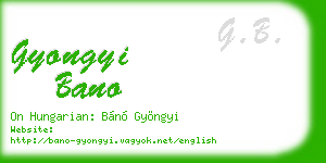 gyongyi bano business card